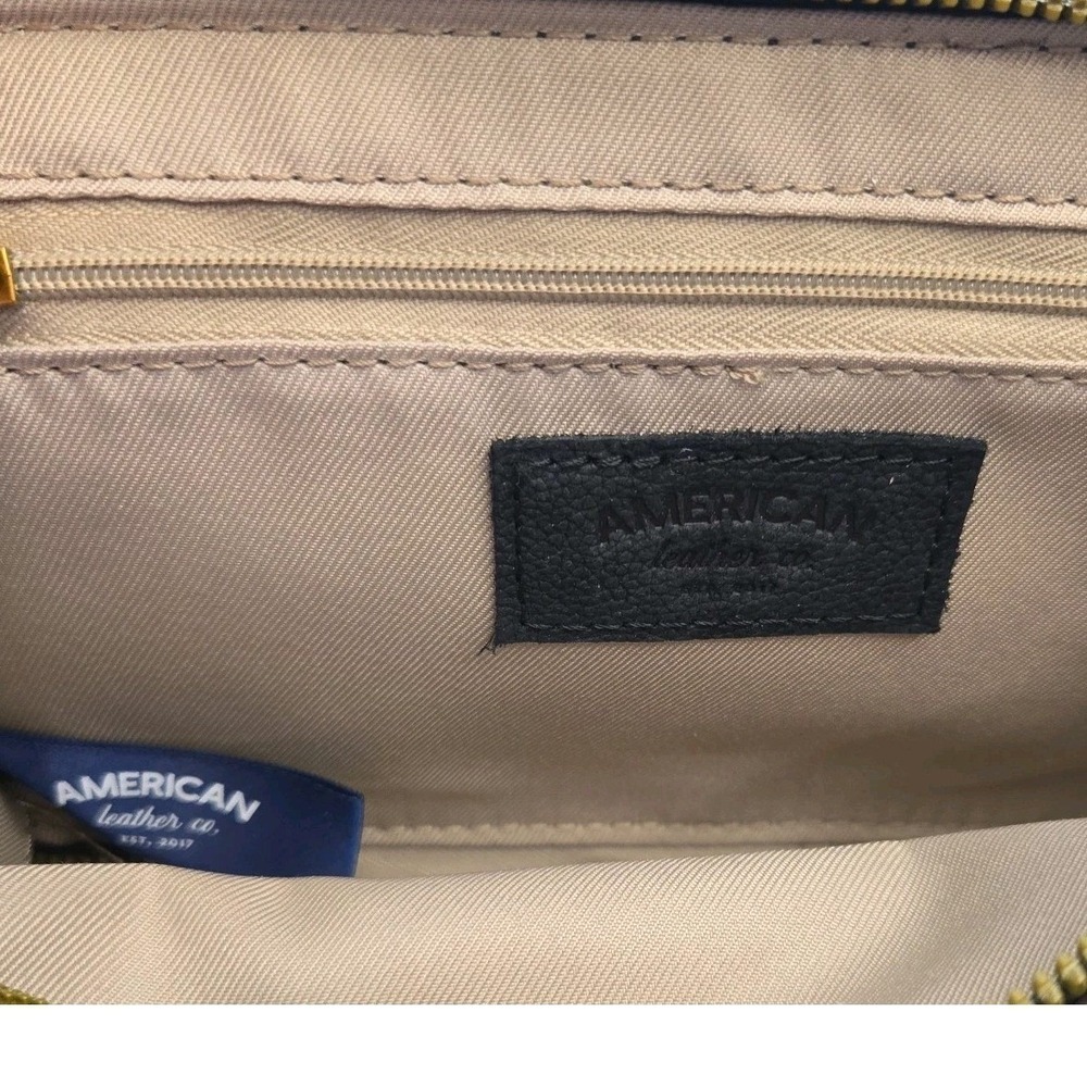 American Leather Co. Nashville Black Leather Crossbody Bag Double Zip - Picture 7 of 9